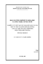 Nghiên cứu chế tạo các loại sợi ngắn và sợi mát từ tre và luồng để gia cường cho vật liệu polyme composite thân thiện môi trường   ts. bùi chương