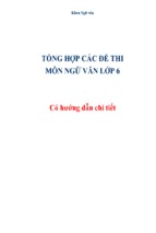 Tổng hợp đề thi ngữ văn lớp 6 có hướng dẫn chi tiết