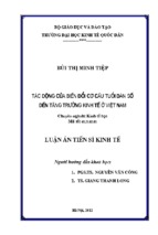 Tác động của biến đổi cơ cấu tuổi dân số đến tăng trưởng kinh tế ở việt nam