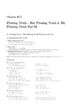 Phương trình   bất phương trình & hệ phương trình đại số