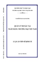 Quản lý nợ xấu tại ngân hàng thương mại việt nam