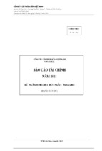 Báo cáo tài chíh năm 2011 công ty cổ phần sữa việt nam vinamilk