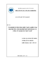 Chuyên đề tốt nghiệp tái định vị thương hiệu tập campus tại thị trường tp.hcm của cty kokuyo việt nam