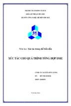 Tiểu luận xúc tác cho quá trình tổng hợp dme