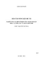 Nghiên cứu cải tiến tổ hợp công nghệ sinh sản phục vụ công tác và nhân giống bò