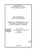 Báo cáo tổng kết đề tài cấp bộ nghiên cứu sự biến đổi tính chất vật lý và hóa học của nguyên liệu gỗ keo trong quá trình xử lý kiềm nóng