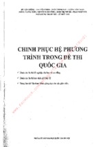 Chinh phục hệ phương trình trong đề ôn thi ptth quốc gia và đại học, cao đẳng