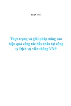 Thực trạng và giải pháp nâng cao hiệu quả công tác đấu thầu tại công ty dịch vụ viễn thông vnp việt nam