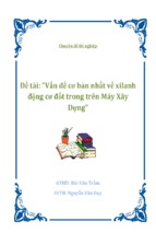 Chuyên đề tốt nghiệp   đề tài vấn đề cơ bản nhất về xilanh động cơ đốt trong trên máy xây dựng