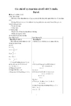 Các bộ giáo án tự chọn môn toán 12 bám sát chương trình chuẩn