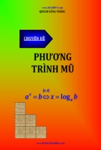 Chuyên đề phương trình mũ