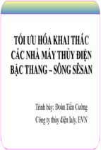 Báo cáo tối ưu hóa khai thác các nhà máy thủy điện bậc thang – sông sêsan   đoàn tiến cường