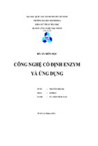 đồ án môn học công nghệ cố định enzym và ứng dụng