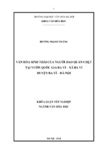 Luận văn tốt nghiệp văn hóa sinh thái của người dao quần chẹt tại vườn quốc gia ba vì xã ba vì huyện ba vì thủ đô hà nội