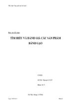 Tìm hiểu và đánh giá các sản phẩm bánh gạo