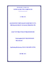 Luận văn thạc sĩ nông nghiệp giải pháp phát triển doanh nghiệp nhỏ và vừa trên địa bàn huyện văn giang tỉnh hưng yên