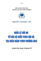 Luận văn thạc sĩ kinh tế quản lý rủi ro từ góc độ kiểm toán nội bộ tại ngân hàng thương mại cổ phần phương nam   tài liệu, ebook, giáo trình