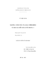 Luận án tiến sĩ toán học ngưỡng chính tắc của hàm chỉnh hình và hàm đa điều hòa dưới trong cn