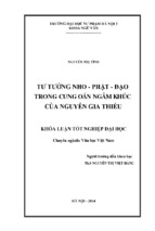 Tư tưởng nho   phật   đạo trong cung oán ngâm khúc của nguyễn gia thiều (kl06322)