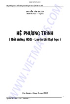 Hệ phương trình bồi dưỡng học sinh giỏi và luyện thi đại học