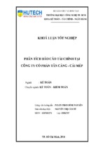 Phân tích báo cáo tài chính tại công ty cp tân cảng   cái mép