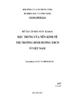 đặc trưng của nền kinh tế thị trường định hướng xhcn ở việt nam