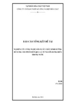 Nghiên cứu công nghệ sản xuất chất dinh dưỡng bổ sung cho phân bón qua lá từ nguồn rong biển trong