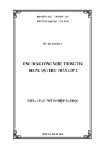 ứng dụng công nghệ thông tin trong dạy học toán lớp 2