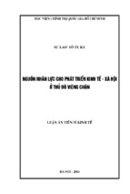 Nguồn nhân lực cho phát triển kinh tế xã hội ở thủ đô viêng chăn