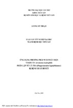 ứng dụng phương pháp pcr phát hiện vi khuẩn aeromonas hydrophila phân lập từ cá tra (pangasianodon hypophthamus) bị bệnh xuất huyết