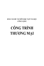 Báo cáo đề tài môn học tập tài liệu nhà công cộng công trình thương mại