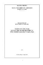 Nghiên cứu công nghệ sản xuất một số chế phẩm phục vụ nông nghiệp cuso4.5h2o và znso4.7h2o.
