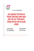 Xác định mật độ ương ấu trùng tôm càng xanh thích hợp cho quy trình nước trong hở kết hợp sử dụng ozone