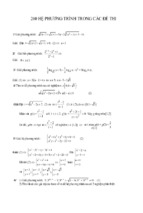 260 bài toán phương trình và hệ phương trình trong ôn thi đại học