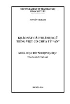 Khảo sát các thành ngữ tiếng việt có chứa từ ăn (kl06066)