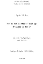 Một mô hình tạo khóa học thích nghi trong đào tạo điện tử