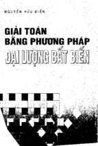 Giải toán bằng đại lượng bất biến