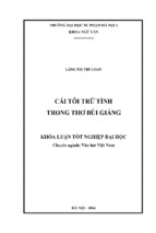 Cái tôi trữ tình trong thơ bùi giáng (kl06787)