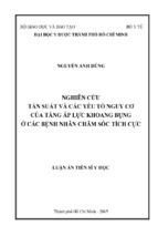 Luận án tiến sĩ y học nghiên cứu tần suất và các yếu tố nguy cơ của tăng áp lực khoang bụng ở các bệnh nhân chăm sóc tích cực