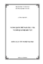 Vương quốc phù nam (thế kỷ i   vii) và các mối quan hệ khu vực