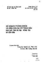 Kế hoạch phòng ngừa và ứng cứu sự cố tràn dầu khu vực tỉnh bà rịa vũng tàu & côn đảo