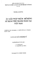 Luận án tiến sĩ các giải pháp nhằm mở rộng sử dụng thẻ thanh toán tại việt nam