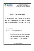 Kế toán doanh thu, chi phí và xác định kết quả kinh doanh tại công ty tnhh một thành viên giấy sài gòn mỹ xuân