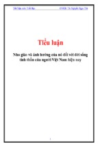 Tiểu luận triết học nho giáo và ảnh hưởng của nó đối với đời sống tinh thần của người việt nam hiện nay