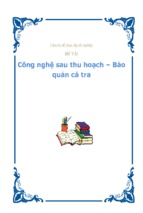 Công nghệ sau thu hoạch   bảo quản cá tra