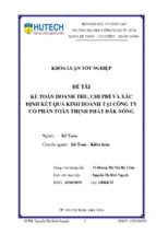 Kế toán doanh thu, chi phí và xác định kết quả kinh doanh tại công ty cổ phần toàn thị phát đắk nông