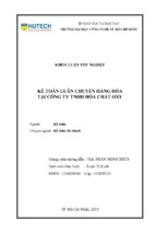 Kế toán luân chuyển hàng hóa tại công ty tnhh hóa chất oxy