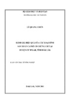 Luận văn thạc sĩ nông nghiệp đánh giá hiệu quả của các loại hình sản xuất cà phê có chứng chỉ tại huyện cư m'gar, tỉnh đăk lăk