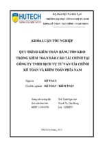 Kiểm toán hàng tồn kho trong kiểm toán báo cáo tài chính tại công ty tnhh dịch vụ tư vấn tài chính kế toán và kiếm toán phía nam