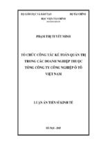 Tổ chức công tác kế toán quản trị trong các doanh nghiệp thuộc tổng công ty công nghiệp ô tô việt nam